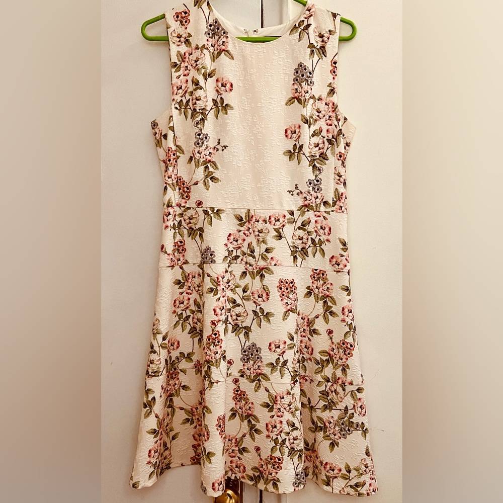Karl Lagerfeld Floral White and Pink Dress